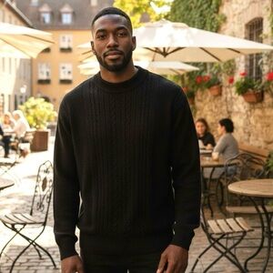 Tuscan Made in Italy Pullover Sweater | L | black